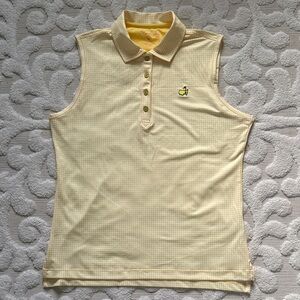 Masters Yellow Checkered Polo Tank Top